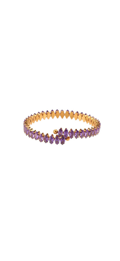 Violet Eclipse Marquise Cut Tennis Bangle