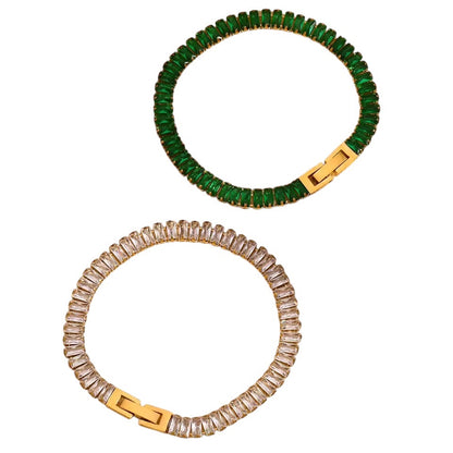 Aurora Tennis Bracelet Pink Gold