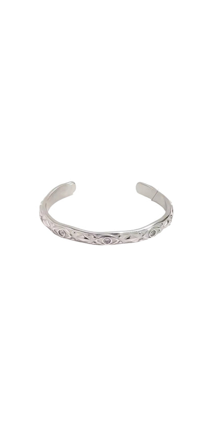 Oracle Eye Cuff Bracelet Silver