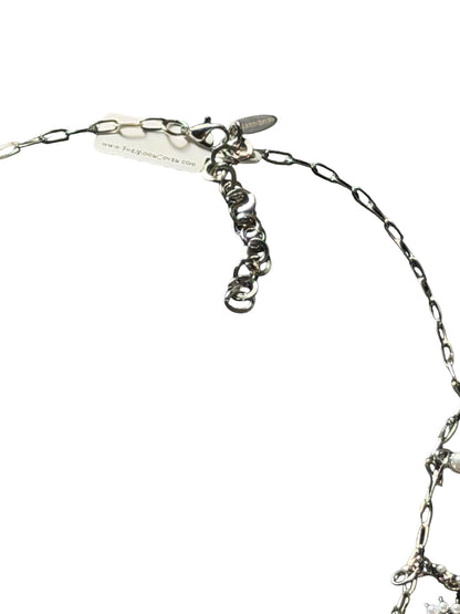 Silver Moon Dust Droplet Charm Necklace 