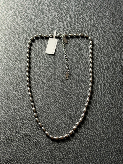 The Essential Beaded Stacking Necklace Silver