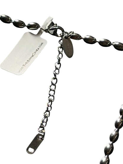 The Essential Beaded Stacking Necklace Silver