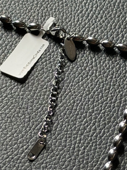 The Essential Beaded Stacking Necklace Silver