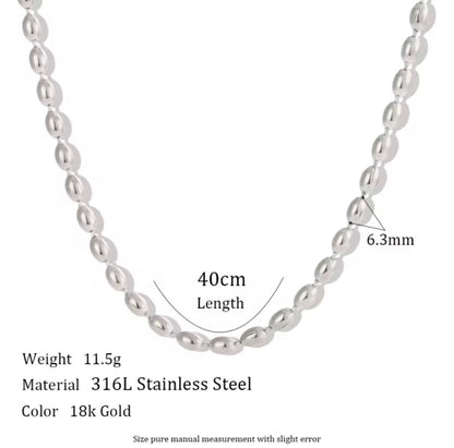 The Essential Beaded Stacking Necklace Silver