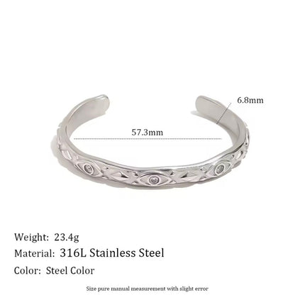Oracle Eye Cuff Bracelet Silver