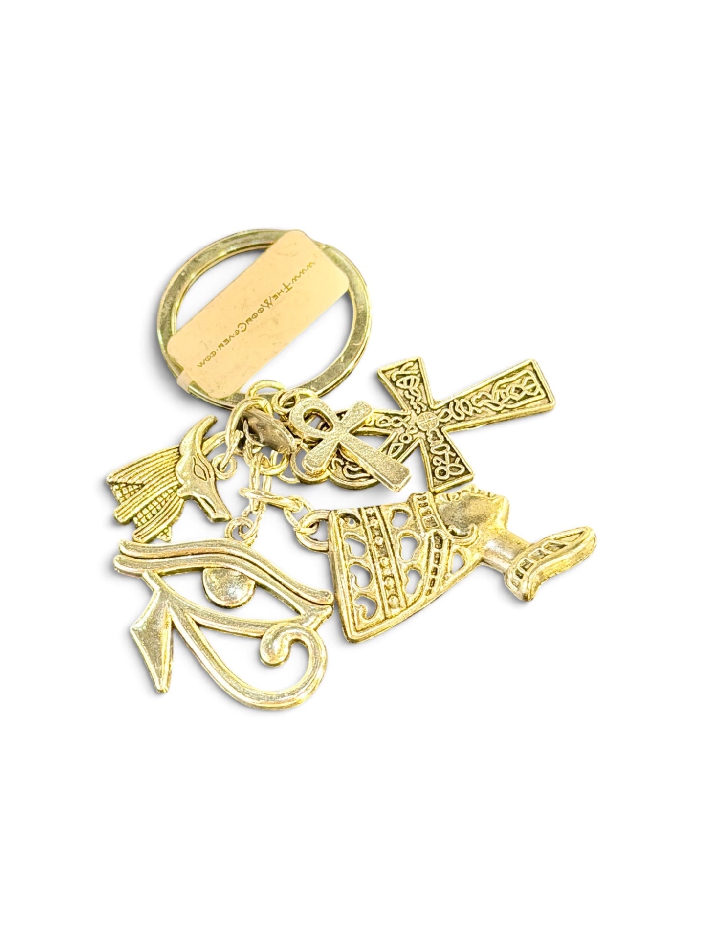 Silver Egyptian key Chain Bag Charm