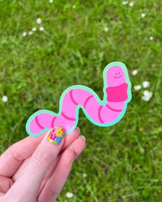 Worm Vinyl Sticker