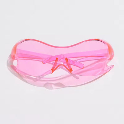 Flame Visor Sunglasses Pink