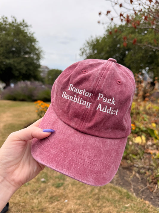 Booster Pack Gambling Addict Embroidered Baseball Cap