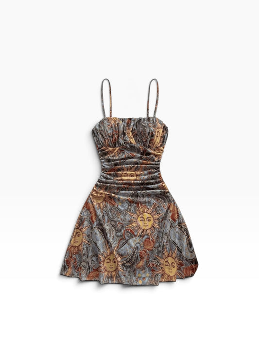 Blue Sun & Moon Dress