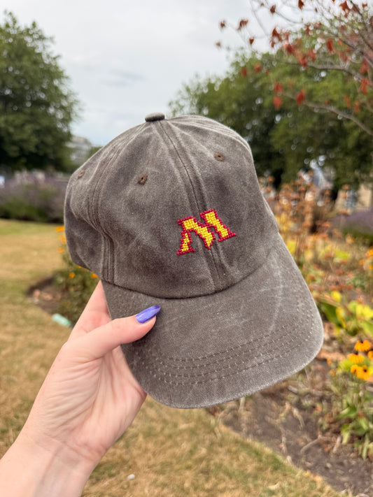 Magic the Gathering M Logo Cross Stitched Embroidered Baseball Cap