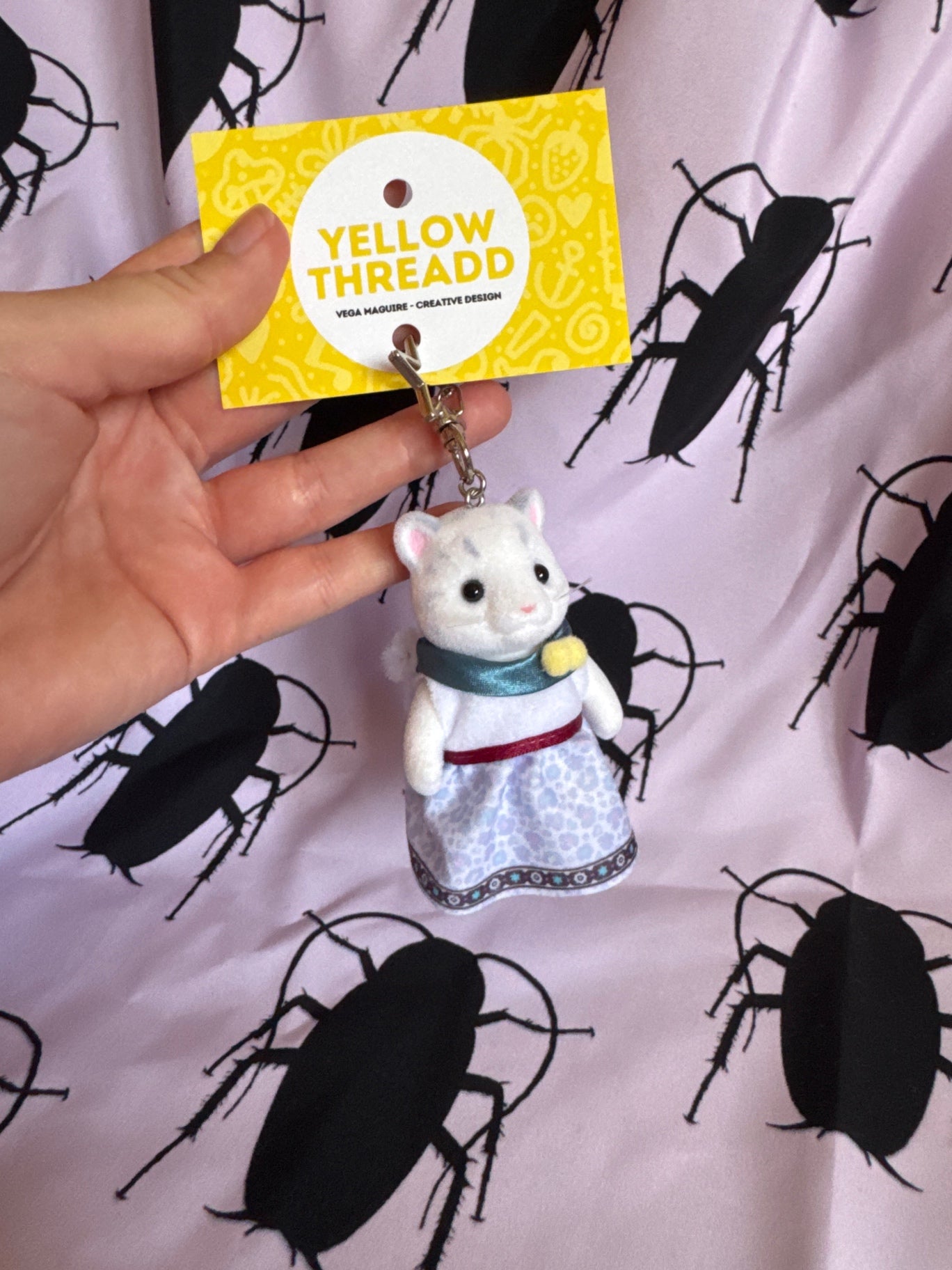 Snow Leopard Critter Keychain 