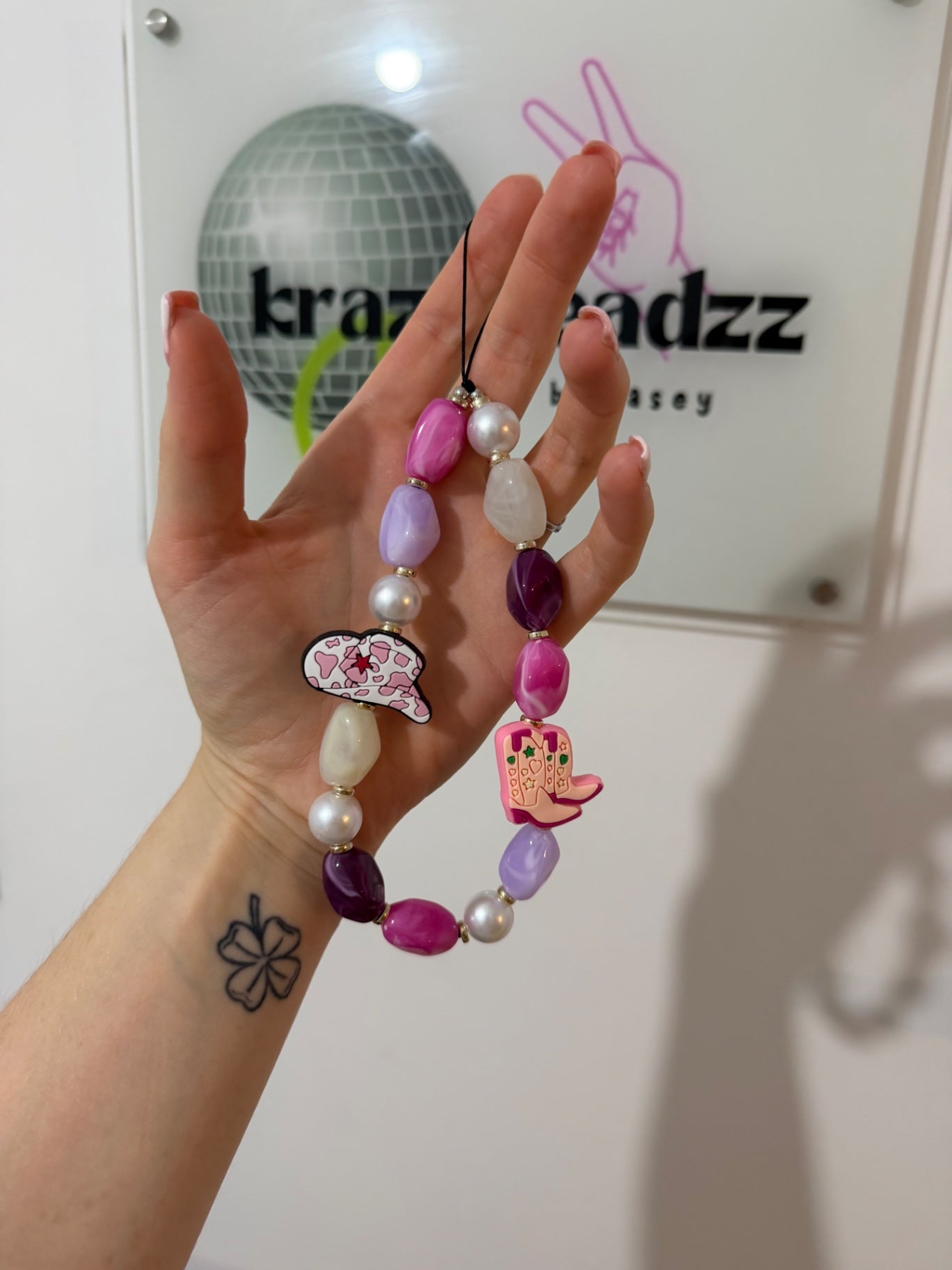 ‘Let’s go girls’ phone charm 