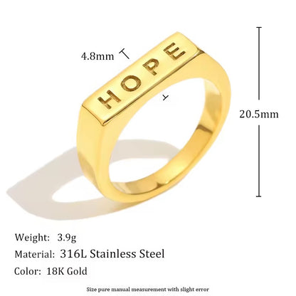 Hope Rings Silver Size 7