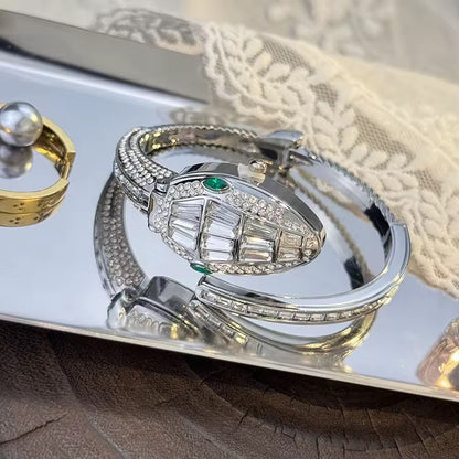 Silver Snake Watch Silver Crystal
