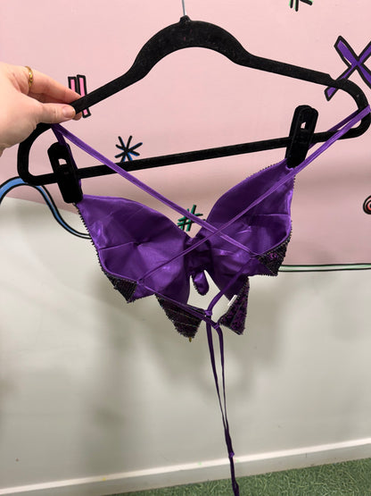 Purple Butterfly Sequin Top