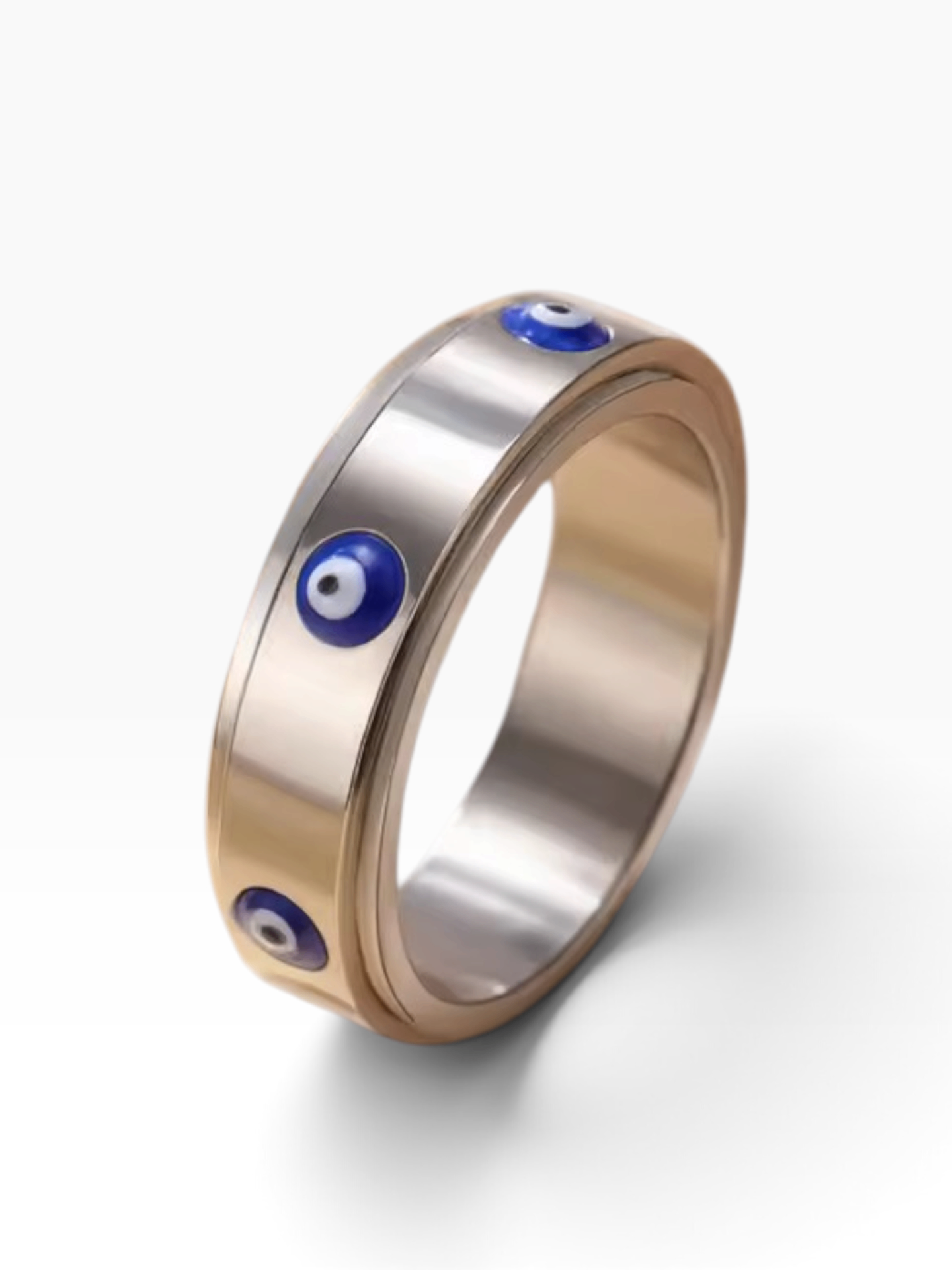 Guardian Eye Spinner Silver Ring Size 10