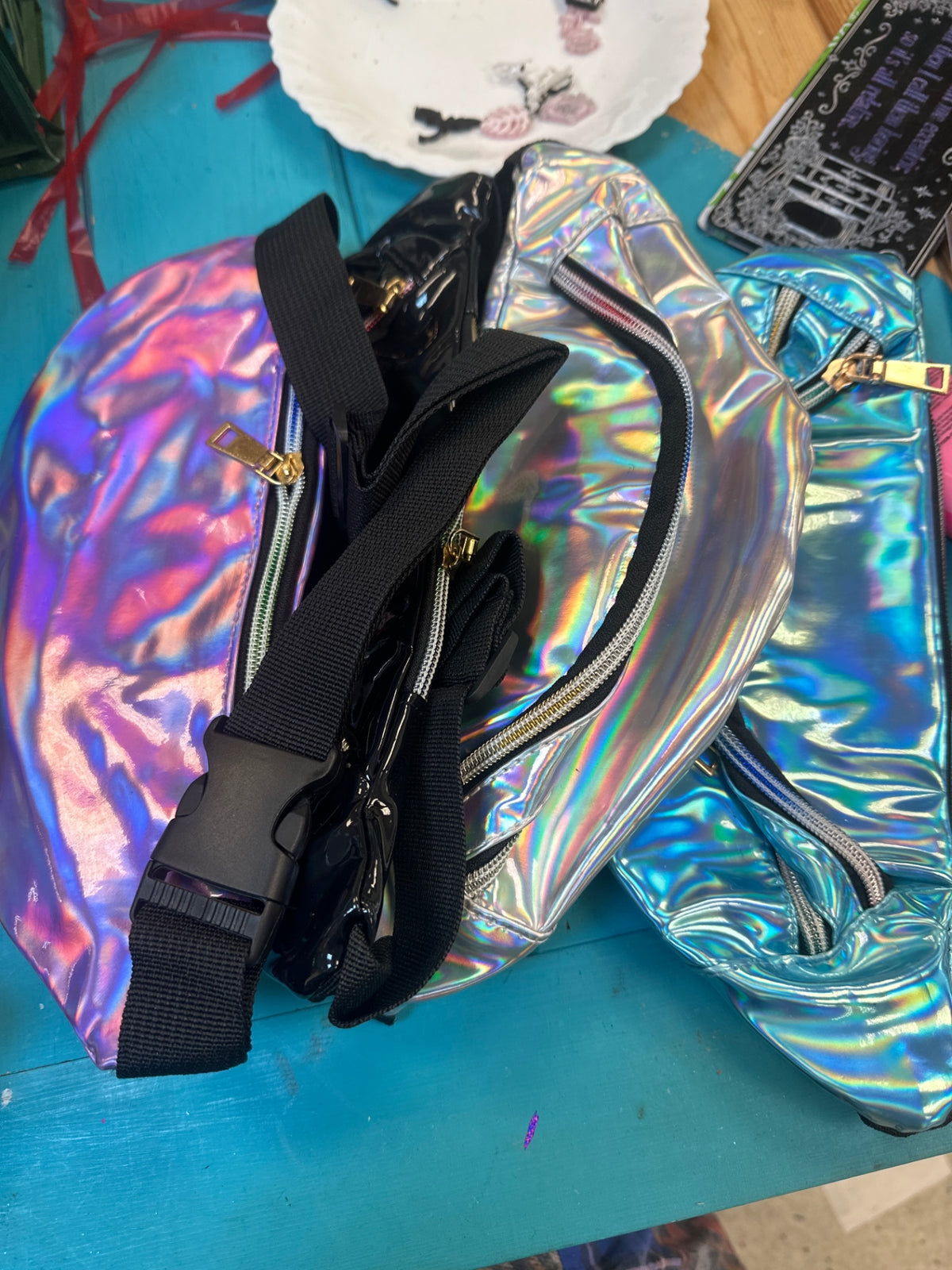 Shiny bum bag
