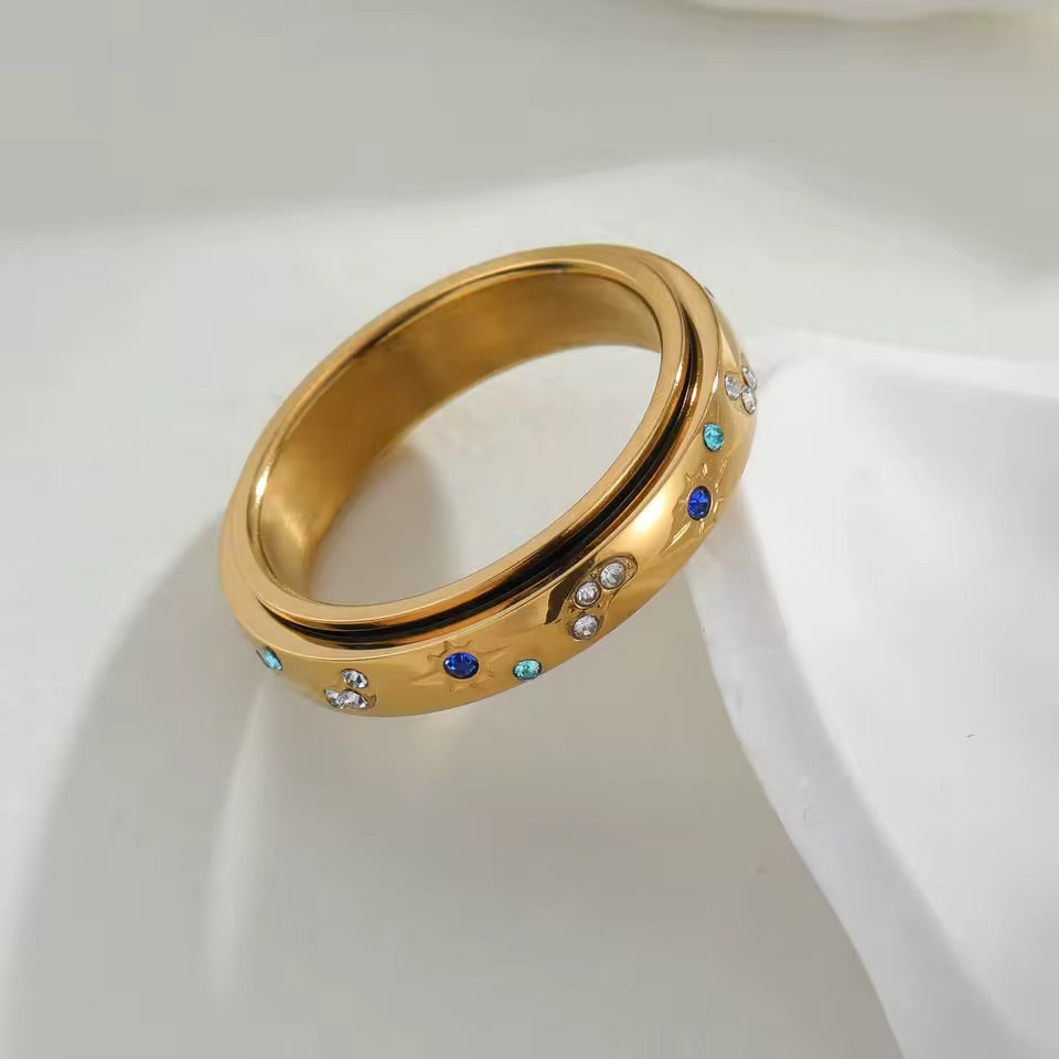 Kismet Spinner Ring Gold Size 10