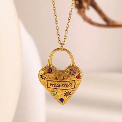 Mama’s Love Lock Silver Necklace 💘