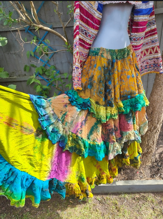 Wanderlust tiered maxi skirt/bandeau dress 