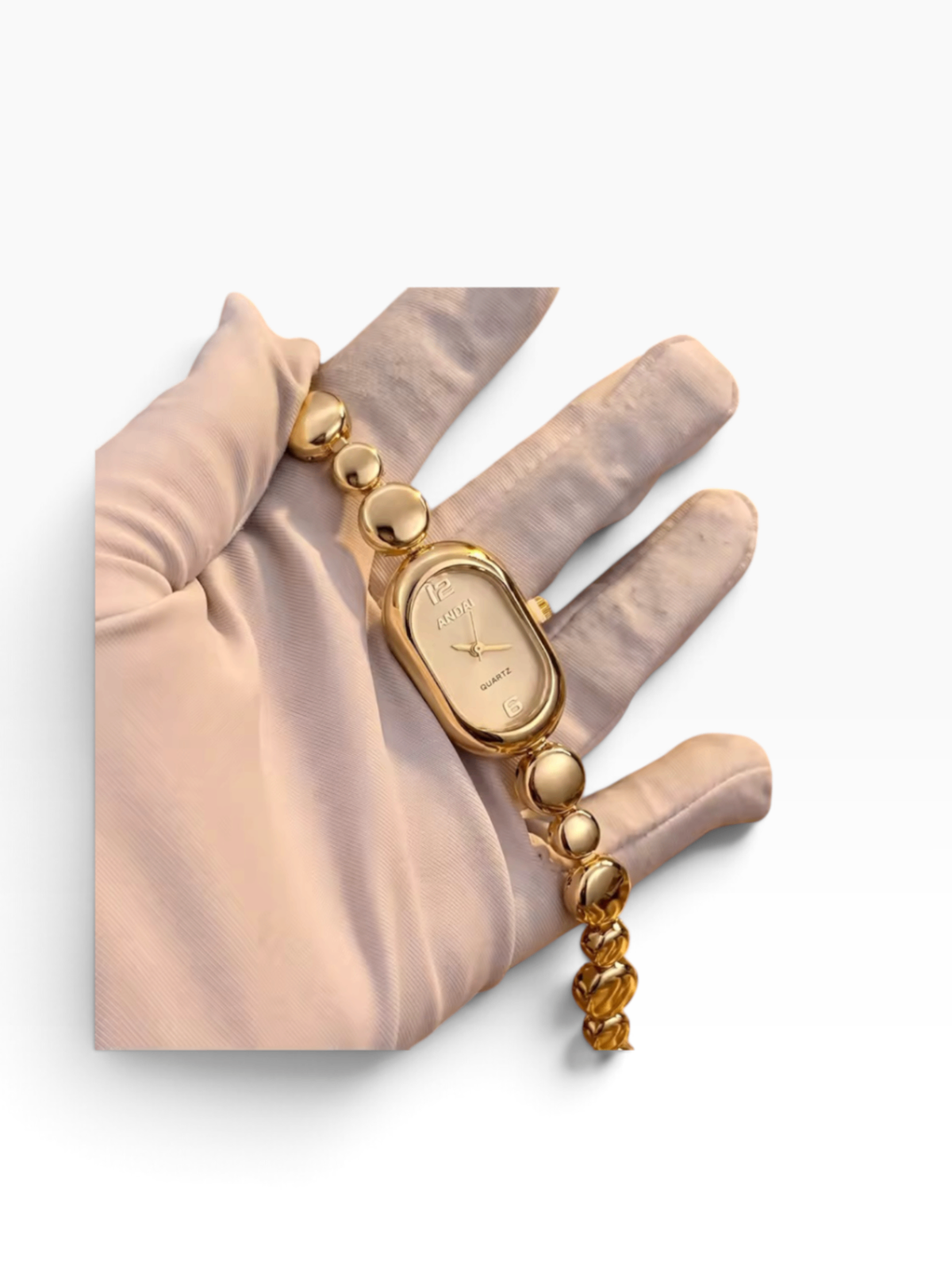 Gold Bead Chain Watch