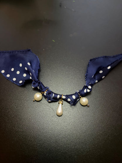 Navy bandana bracelet 