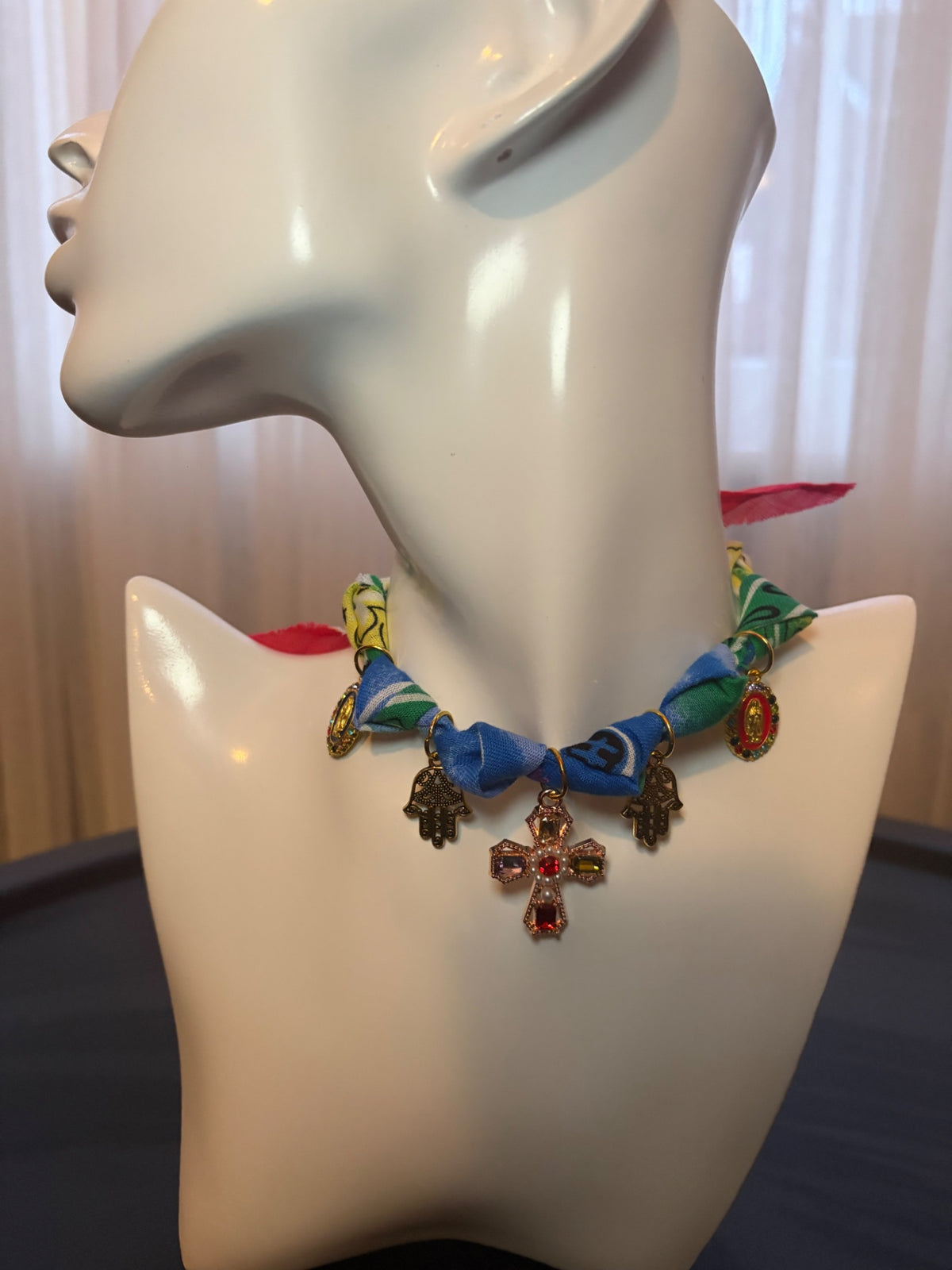 Rainbow bandana necklace
