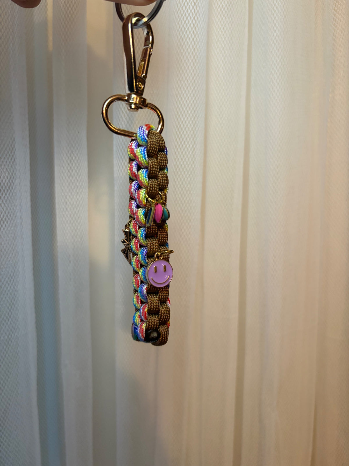 Rainbow charm keychain