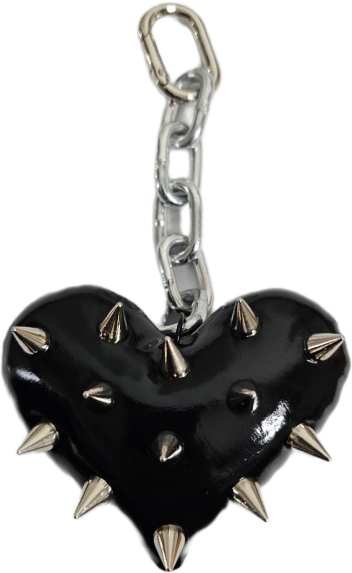 CC FLAIL HEART KEYRING (BLACK)