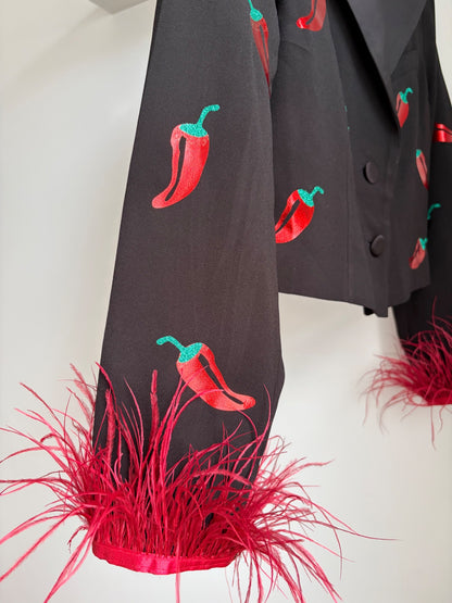 Spicy Feather cropped blazer 