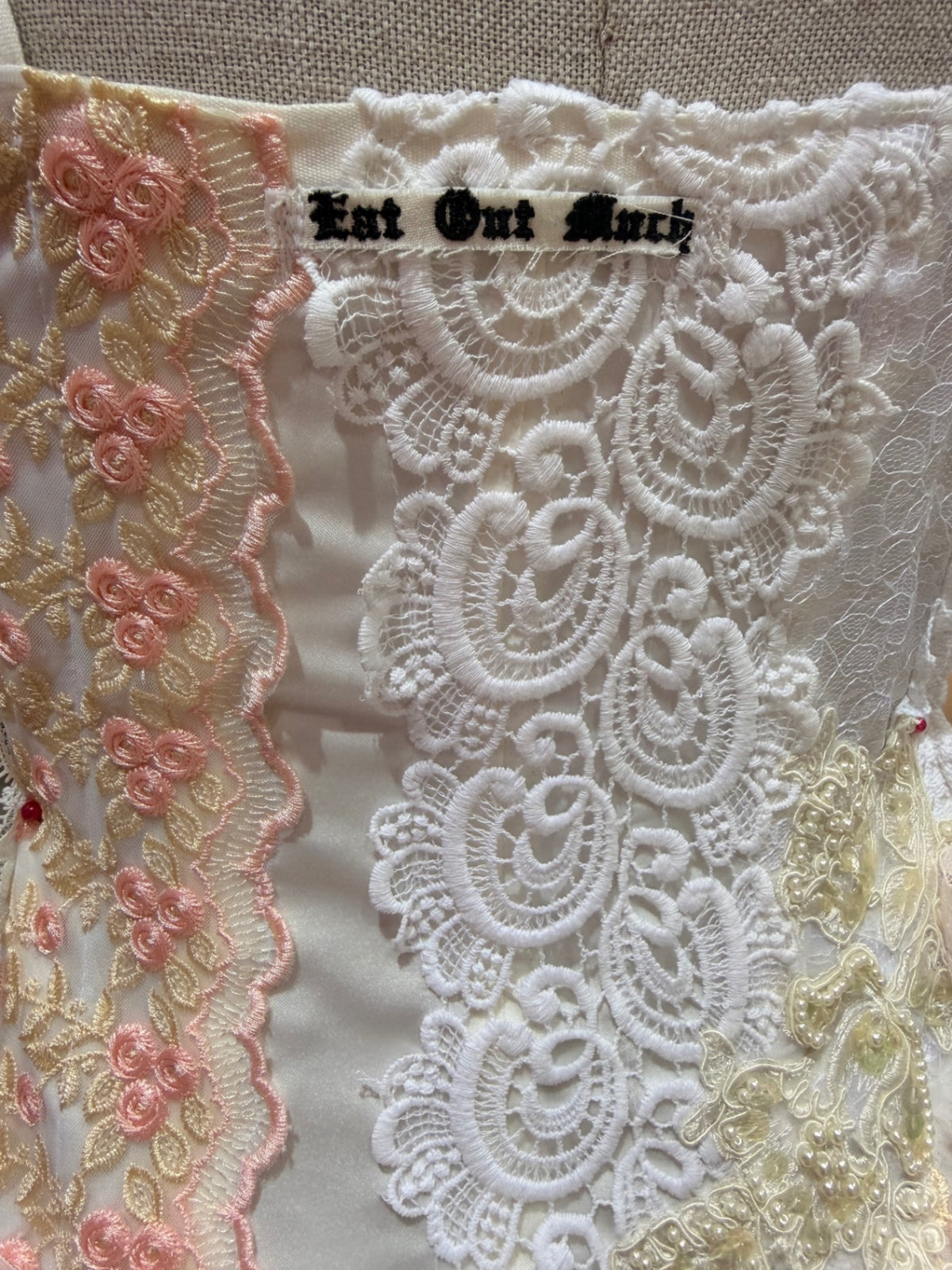 One off upcycled lacy dress