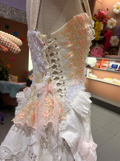 One off upcycled lacy dress
