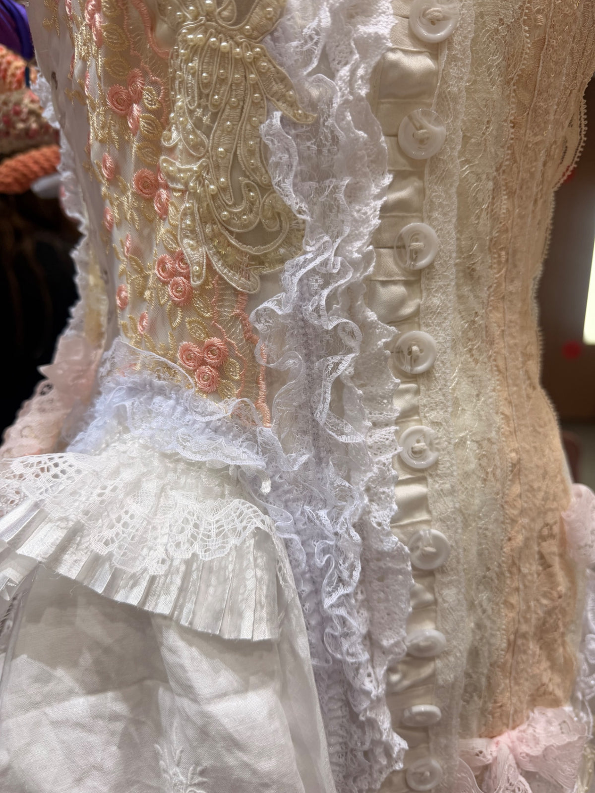One off upcycled lacy dress