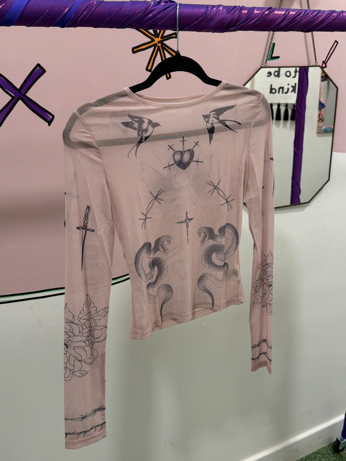 Angel Tatoo Mesh top