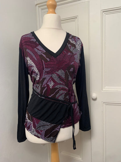 vintage asymmetric purple top 