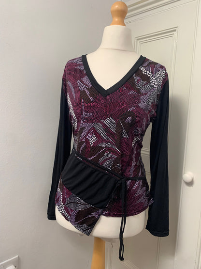 vintage asymmetric purple top 