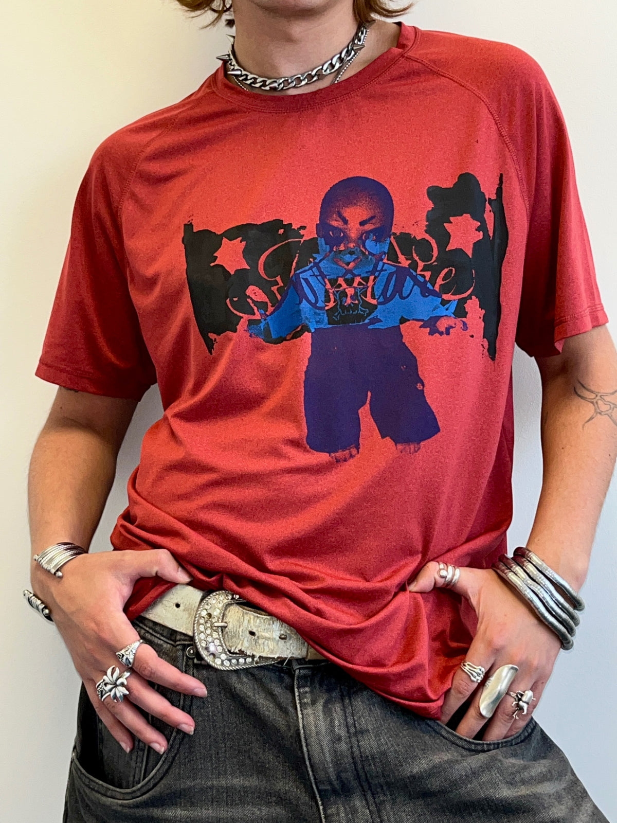 K4TURE red graphic tee