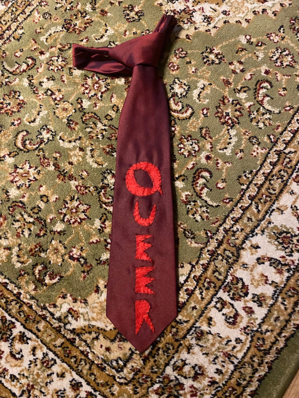 RED QUEER Up-cycled tie