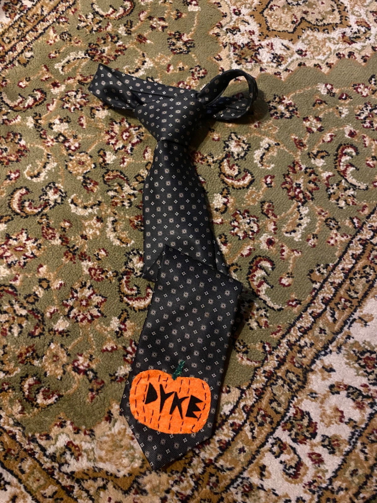 PUMPKIN DYKE Up-cycled tie