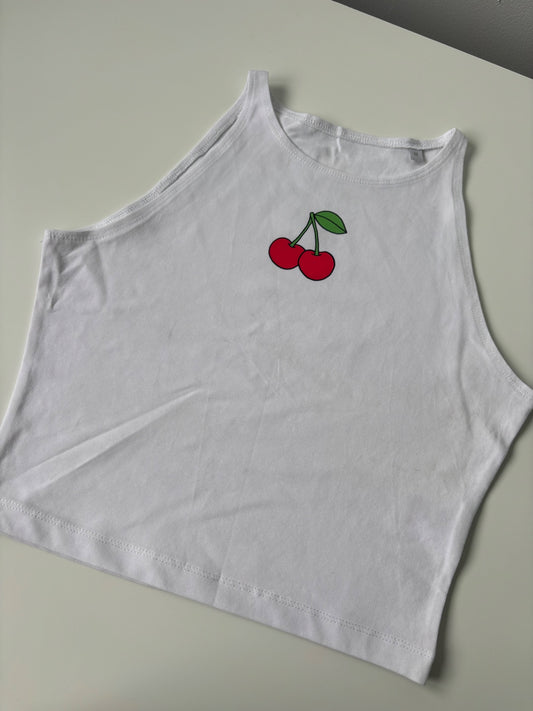 CHERRY CROP TANK TOP MEDIUM THE MAGIC LABEL
