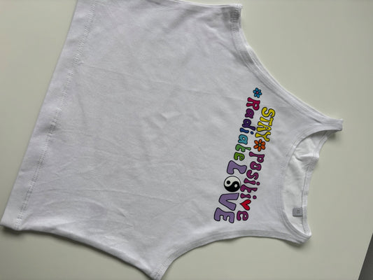 STAY POSITIVE CROP TANK TOP XS THE MAGIC LABEL
