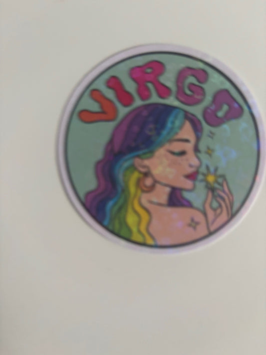 Virgo holographic sticker THE MAGIC LABEL