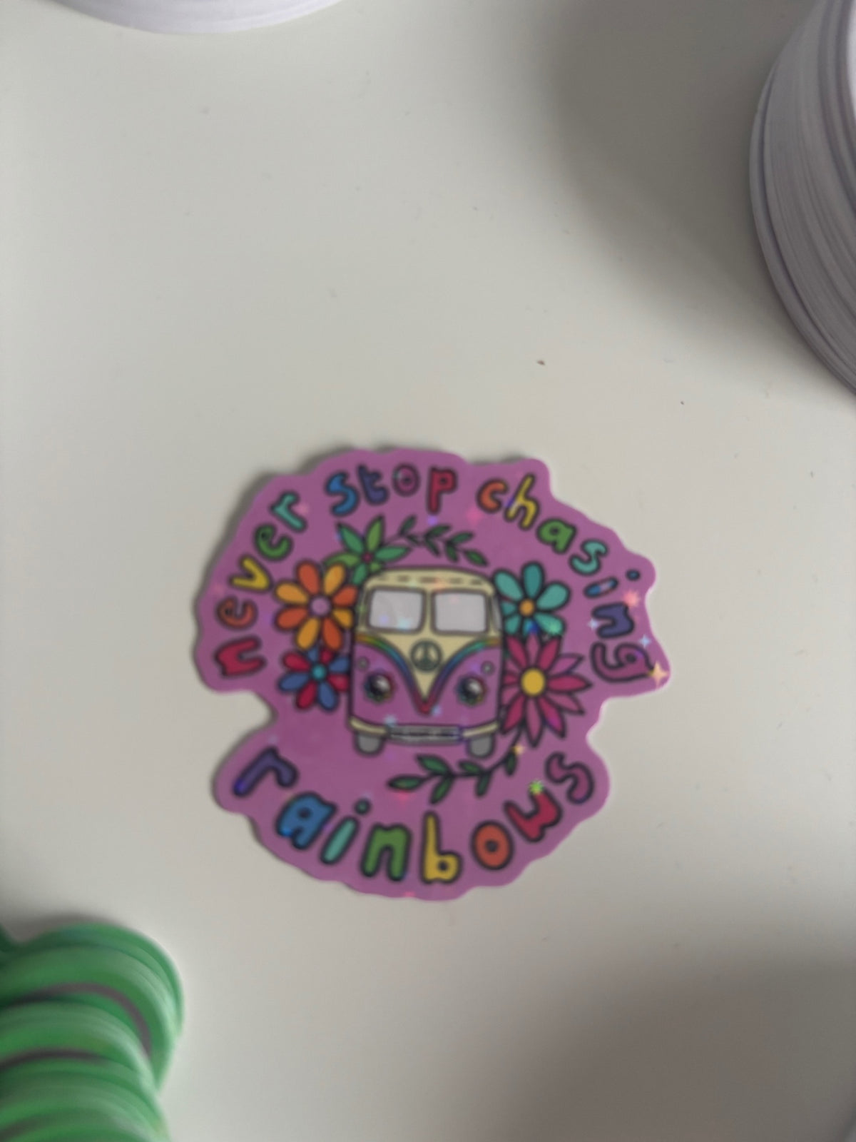 Rainbows holographic sticker THE MAGIC LABEL