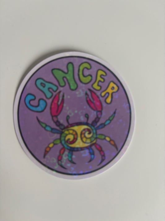 Cancer holographic sticker THE MAGIC LABEL