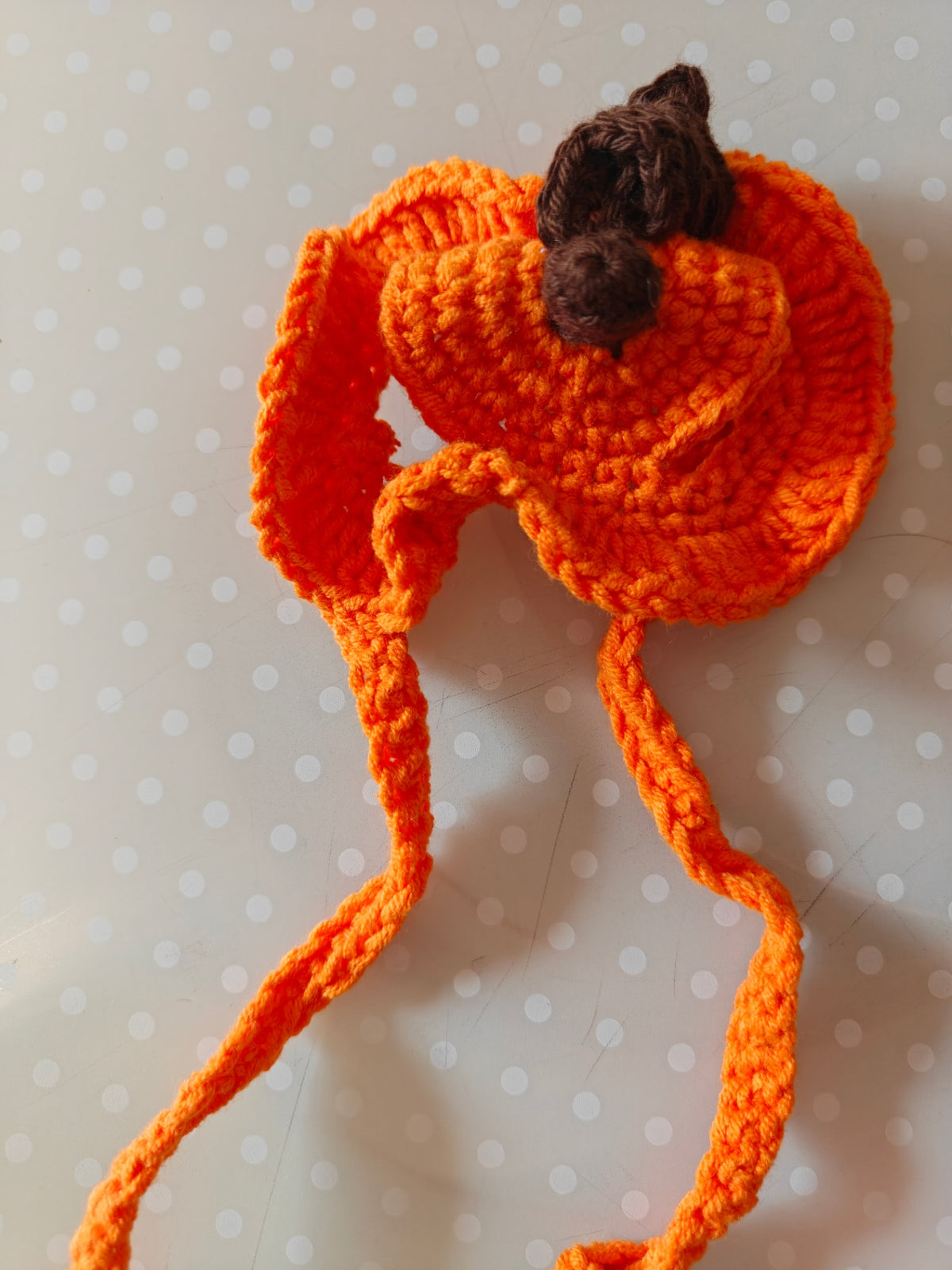 Crochet pumpkin pet/cat/ dog hat