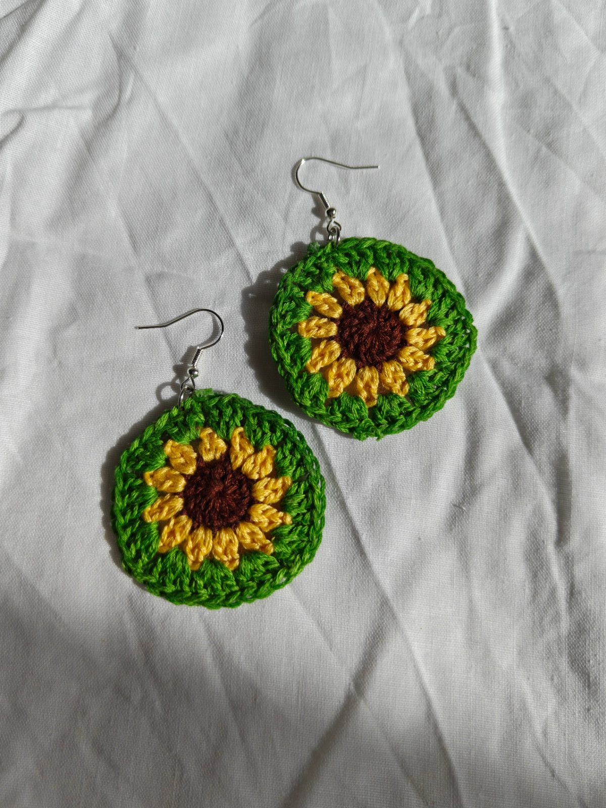 Boho sunflower earrings