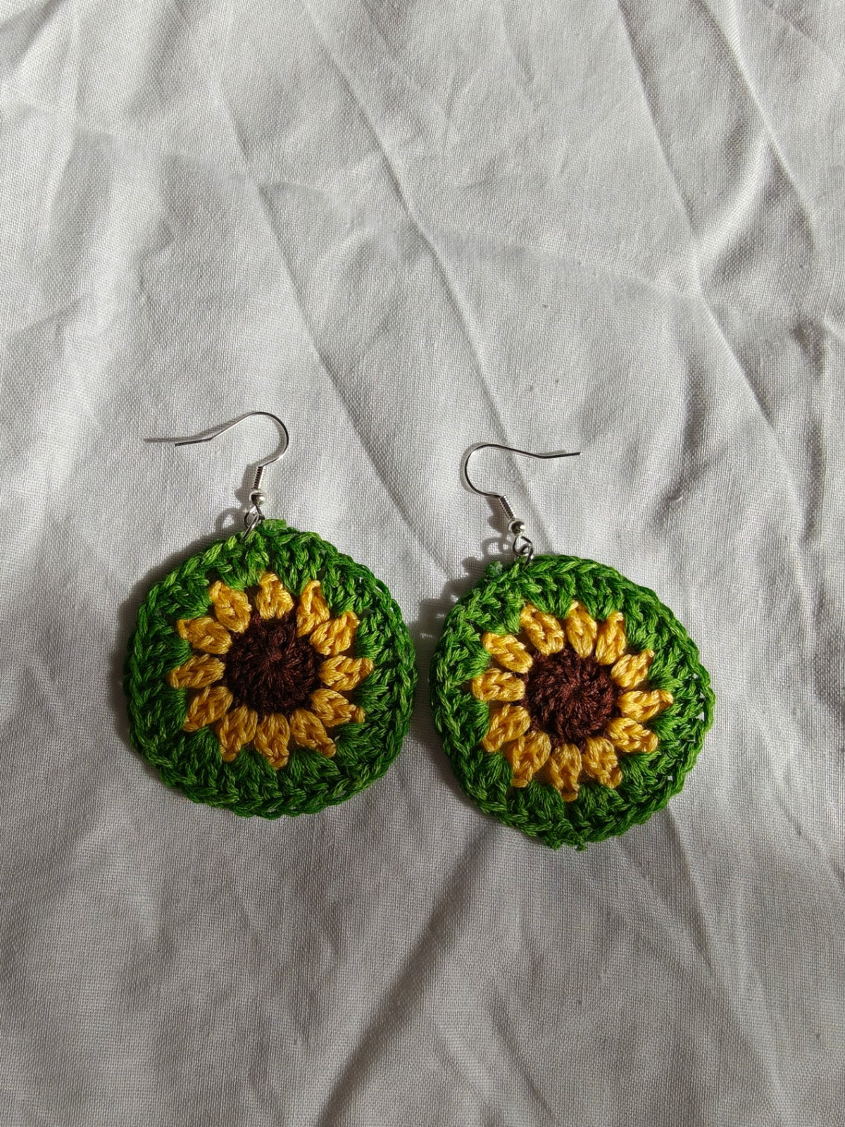Boho sunflower earrings