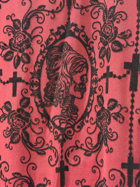 Burgandy Skull Trousers Size Medium