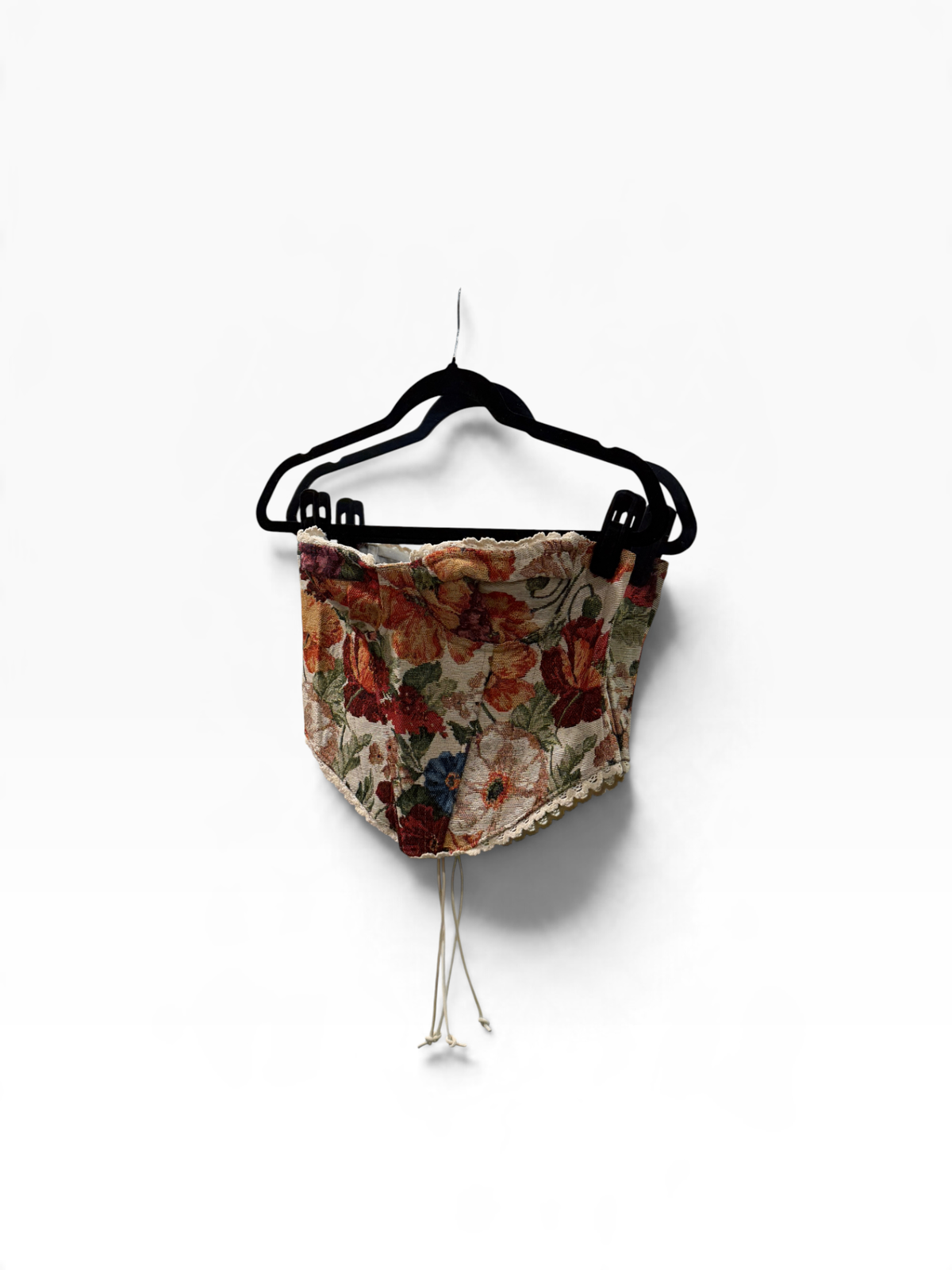 Romantic Tapestry Red Mix Floral Corset Small